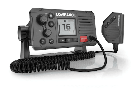 VHF Marine Radio used to call for help in a boating emergency. 