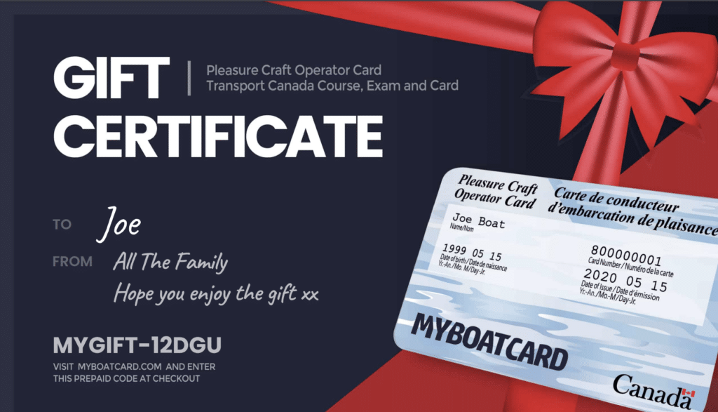 Boating License Gift Voucher